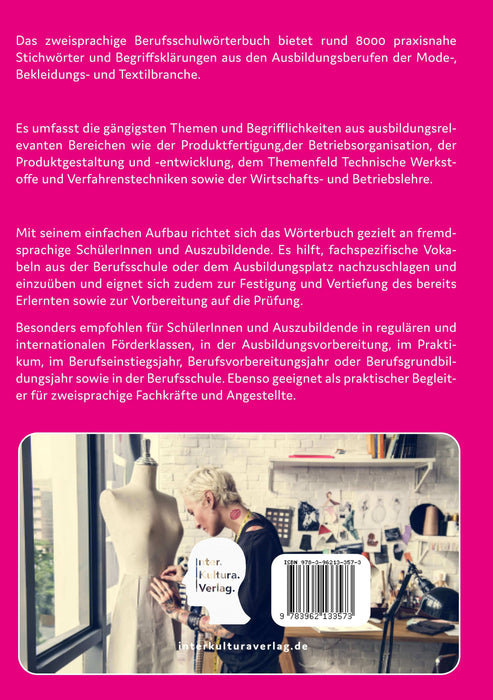 Berufsschulwörterbuch für Textil-, Mode- und Bekleidungstechnik Deutsch-Dari (Gebunden im Schuber)