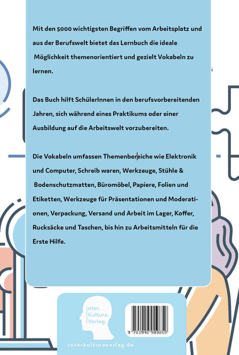 Backcover: Buchcover: Interkultura Grundbegriffe für Arbeitsplatz und Berufswelt Deutsch-Arabisch - Eine Ansammlung des Vokabulars im Bereich Arbeitsplatz und Berufswelt auf Deutsch und Arabisch