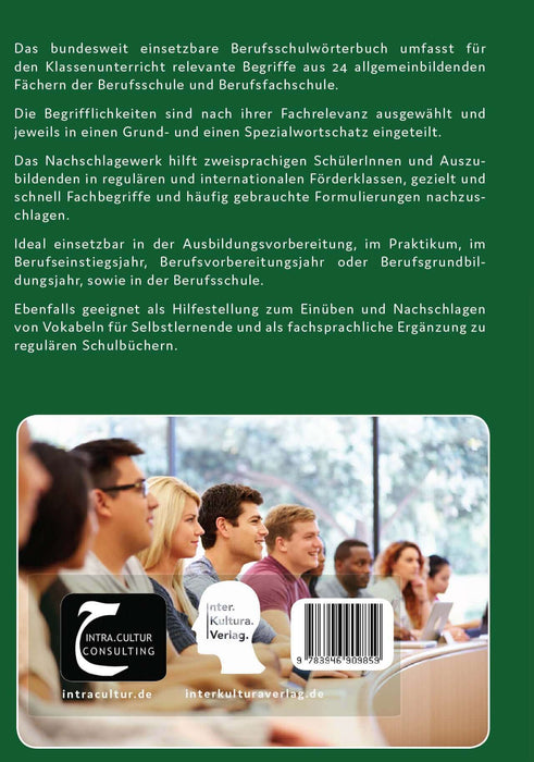  Backcover: Buchcover: Interkultura Berufsschulwörterbuch für allgemeinbildende Fächer - Eine umfassende Darstellung des Berufsschulwortschatzes im Bereich allgemeinbildende Fächer