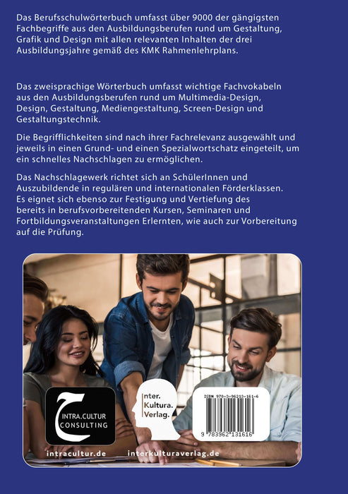 Backcover: Buchcover: Interkultura Berufsschulwörterbuch für Gestaltung und Design Deutsch-Dari - Eine umfassende Darstellung des Berufsschulwortschatzes im Bereich Gestaltung und Design auf Deutsch und Dari