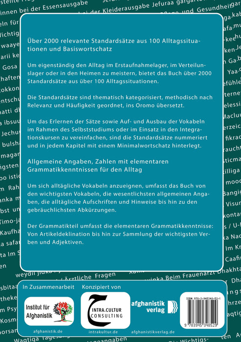 Backcover: Buchcover: Das Willkommens- Gesprächsbuch Deutsch-Oromo - Ein Leitfaden für die ersten Schritte des Gesprächsaufbaus auf Deutsch und Oromo