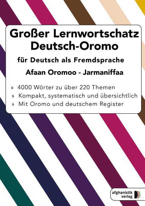  Frontcover: Großer Lernwortschatz Deutsch-Oromo für Deutsch als Fremdsprache - Eine Ansammlung des Lernwortschatzes auf Deutsch und Oromo für Deutsch als Fremdsprache