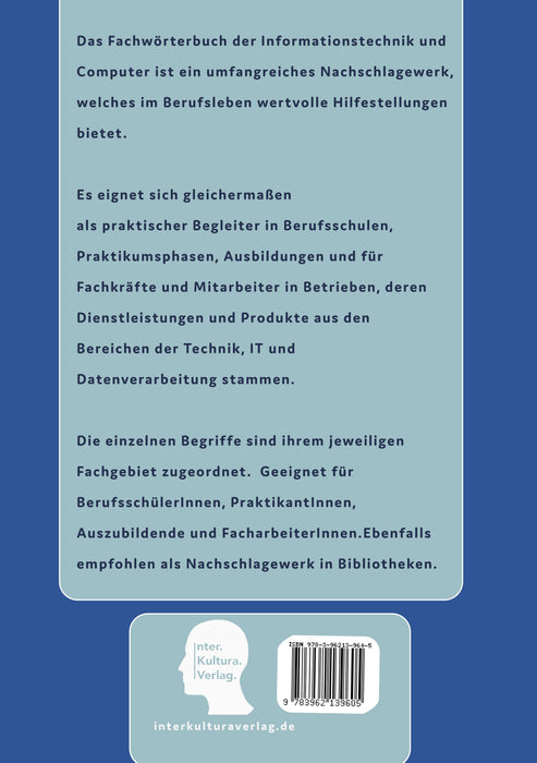 Backcover: Buchcover: Interkultura Praxiswörterbuch für IT und Computer Deutsch-Persisch - Eine Ansammlung des Vokabulars im Bereich IT und Computer auf Deutsch und Persisch